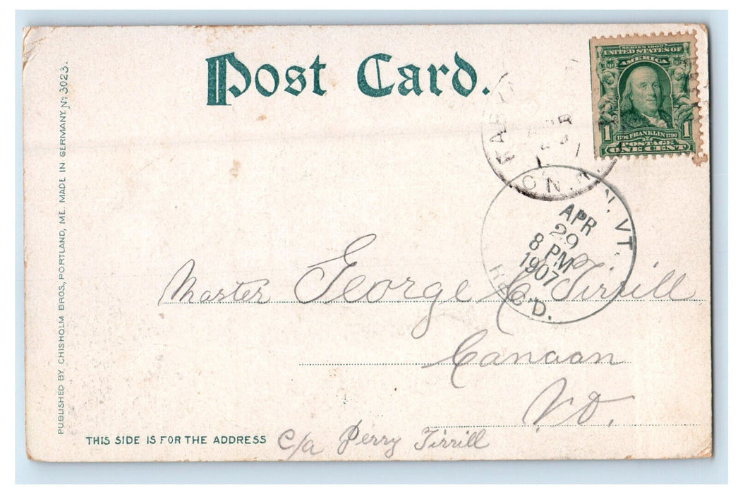 1907 The Old Oaken Bucker Whitefield New Hampshire NH Antique Unposted Postcard
