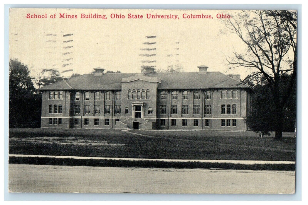 1913 School Of Mines Building Ohio State University Columbus Ohio OH Postcard