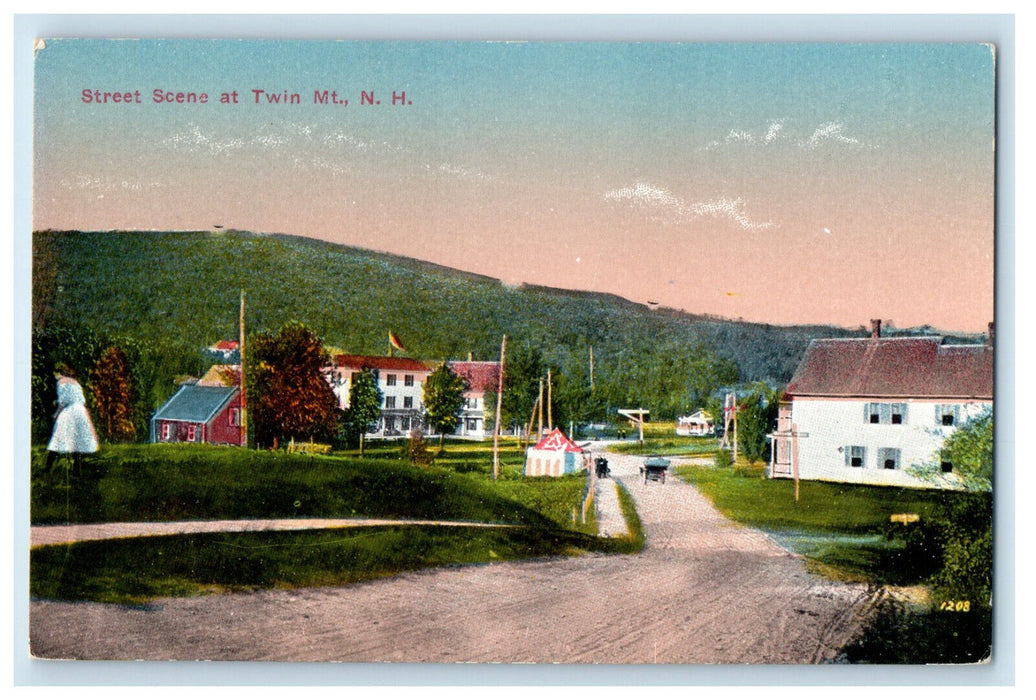 c1910 Street Scene at Twin Mountain New Hampshire NH Unposted Postcard