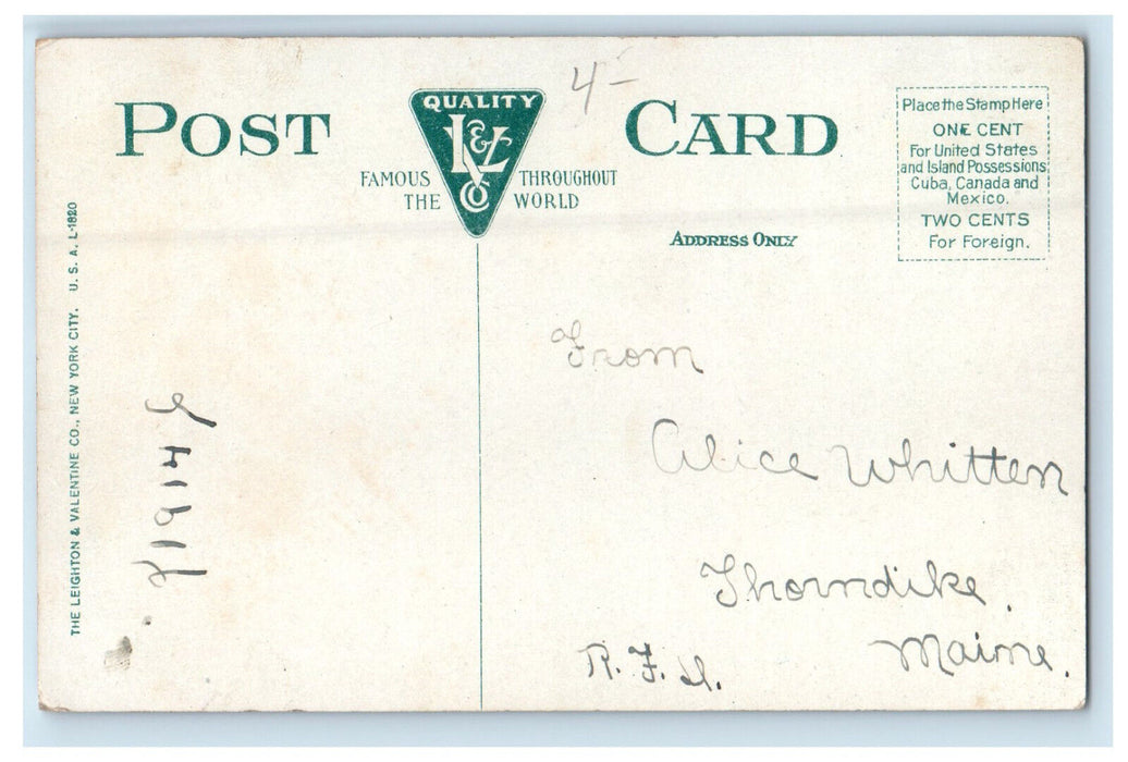 1914 St. Mark's Church, Augusta Maine ME Posted Antique Postcard