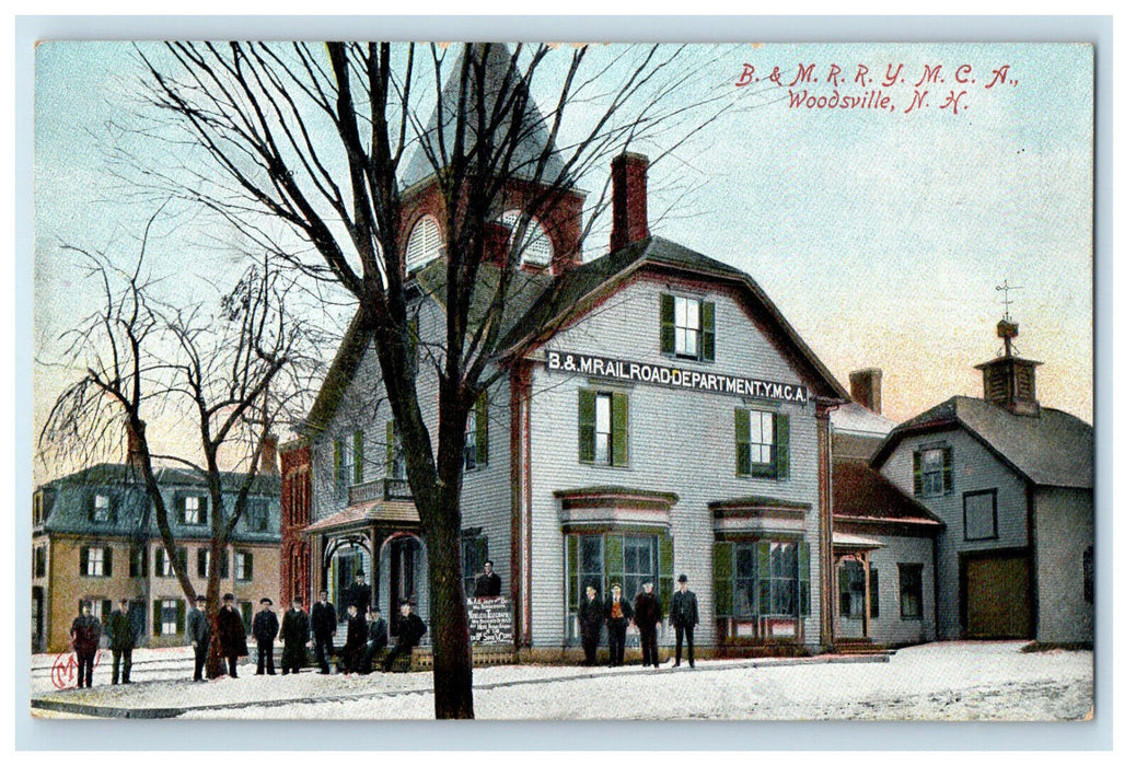 c1910 B & M Railroad YMCA Woodsville New Hampshire NH Unposted Postcard
