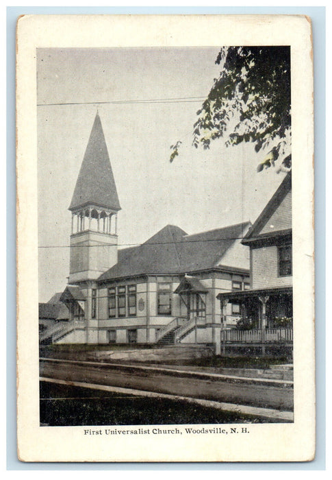 c1910 First Universalist Church, Woodsville New Hampshire NH Unposted Postcard
