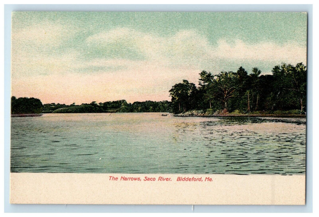 c1905 The Narrows Saco River Biddeford Maine ME Unposted Antique Postcard