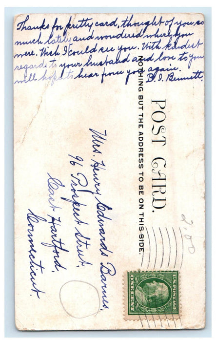 c1920 Woodland Scenes and Drives, Wilton New Hampshire Posted Antique Postcard
