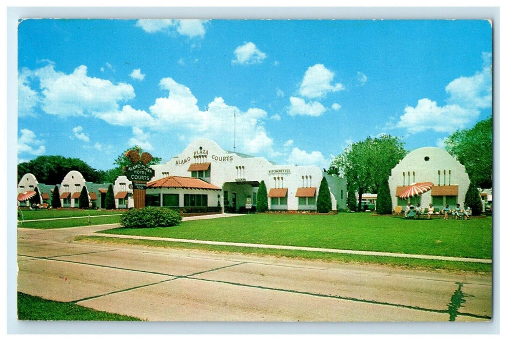 c1905 Alamo Plaza Hotel Courts And Restaurant Gulfport Mississippi MS Postcard