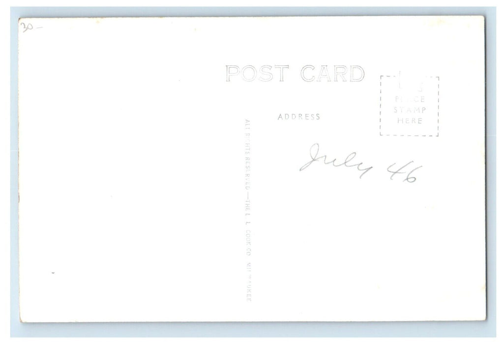 c1940's Greetings From Rice Lake Wisconsin WI, Black Bear RPPC Photo Postcard
