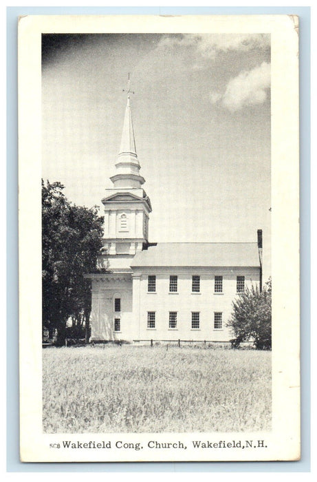 c1930's Wakefield Cong. Church, Wakefield New Hampshire NH Vintage Postcard