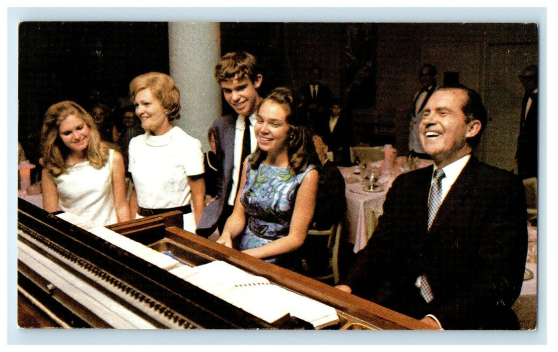1972 Richard Nixon Political Advertising Campaign President Piano Postcard