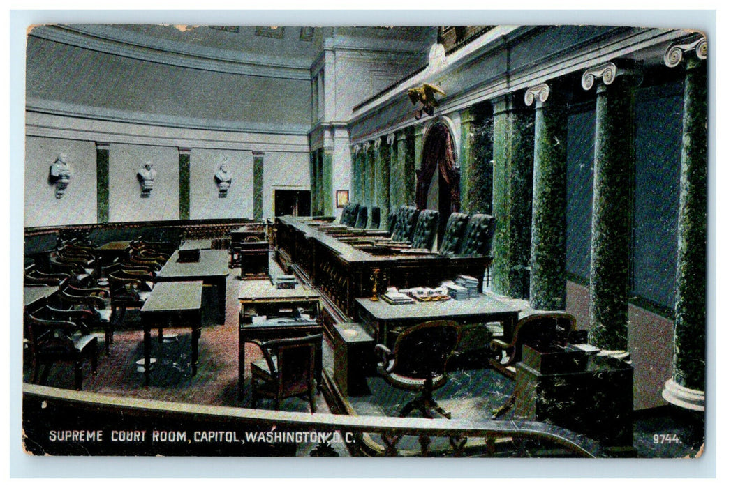 c1910 Supreme Court Capitol Washington DC Antique Unposted Postcard