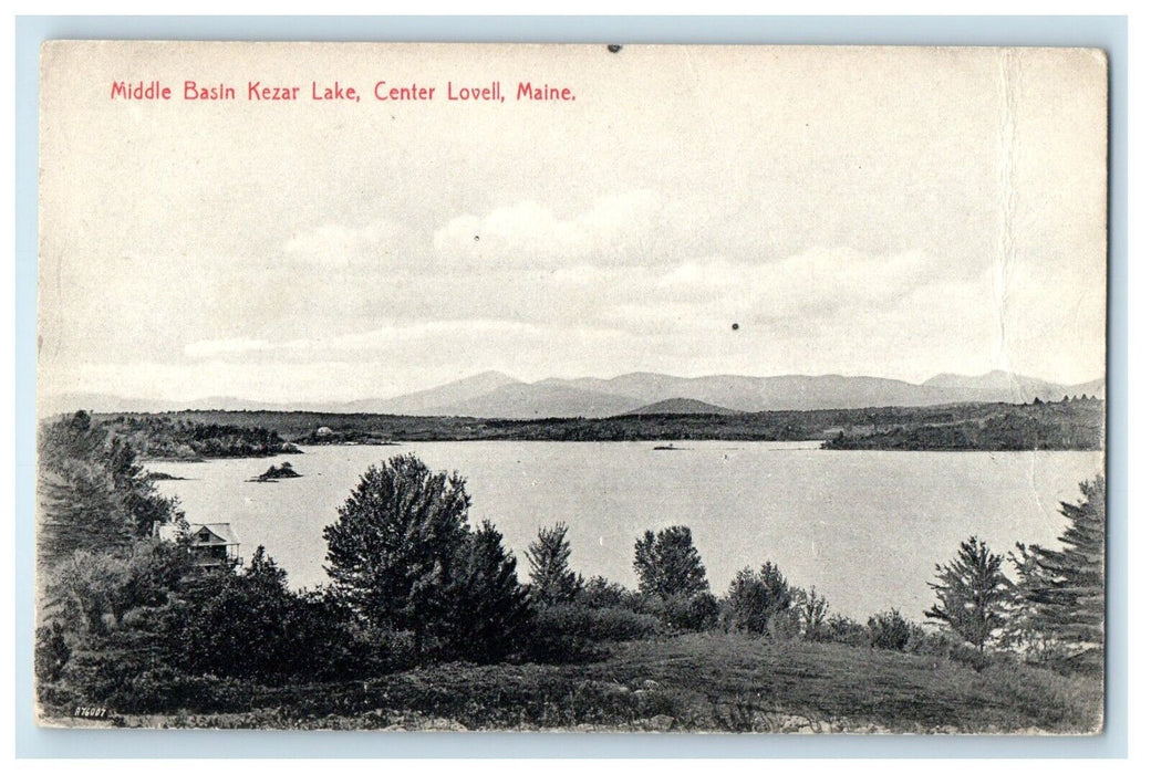 c1910's Middle Basin Kezar Lake Center Lovell  Maine ME Posted Antique Postcard