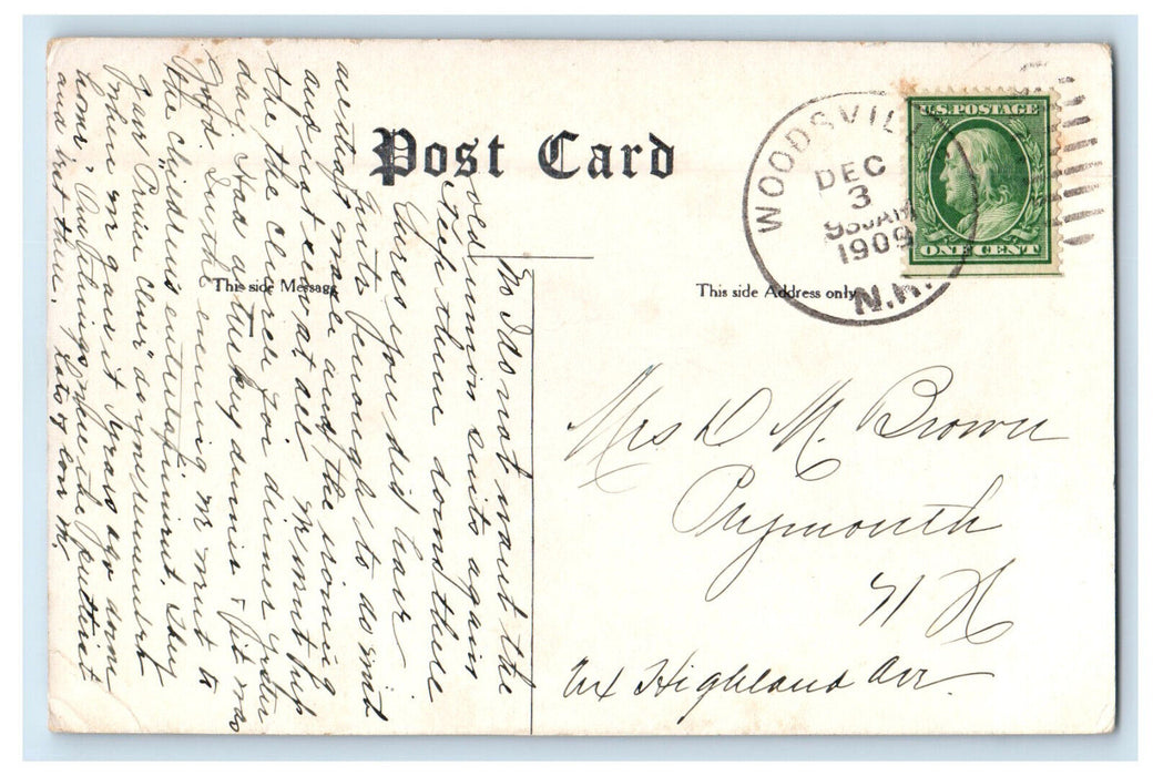 1909 North End and Connecticut Valley Looking South Woodsville NH Postcard