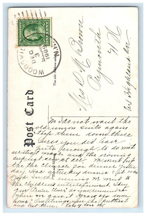 1909 North End and Connecticut Valley Looking South Woodsville NH Postcard