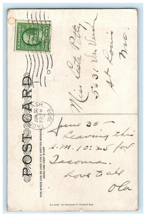 1909 Steamboat, Deception Pass, Washington DC Antique Posted Postcard