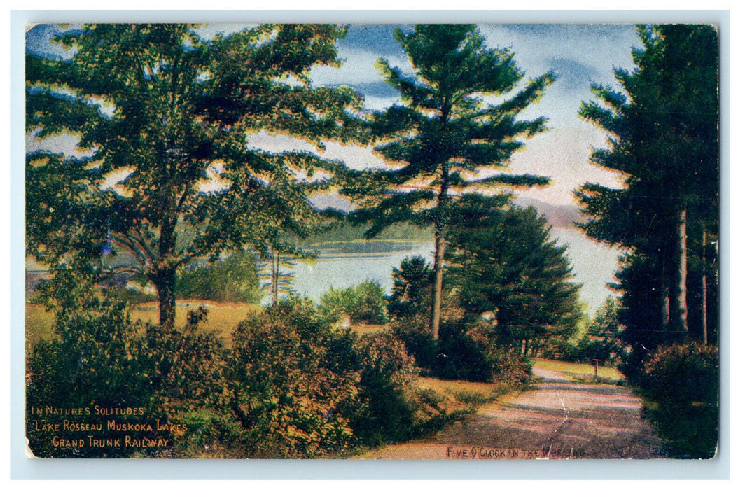 c1910s Lake Rosseau Muskoka Lakes Grand Truck Railway Ontario Canada CA Postcard