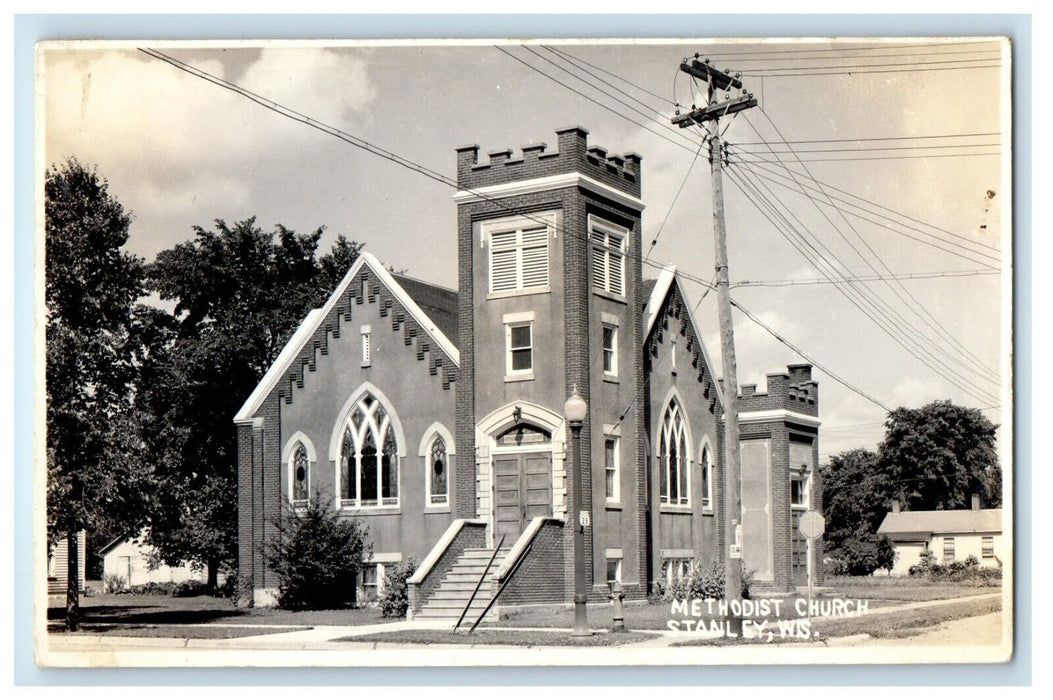 c1910's Methodist Church Stanley Wisconsin WI RPPC Photo Unposted Postcard