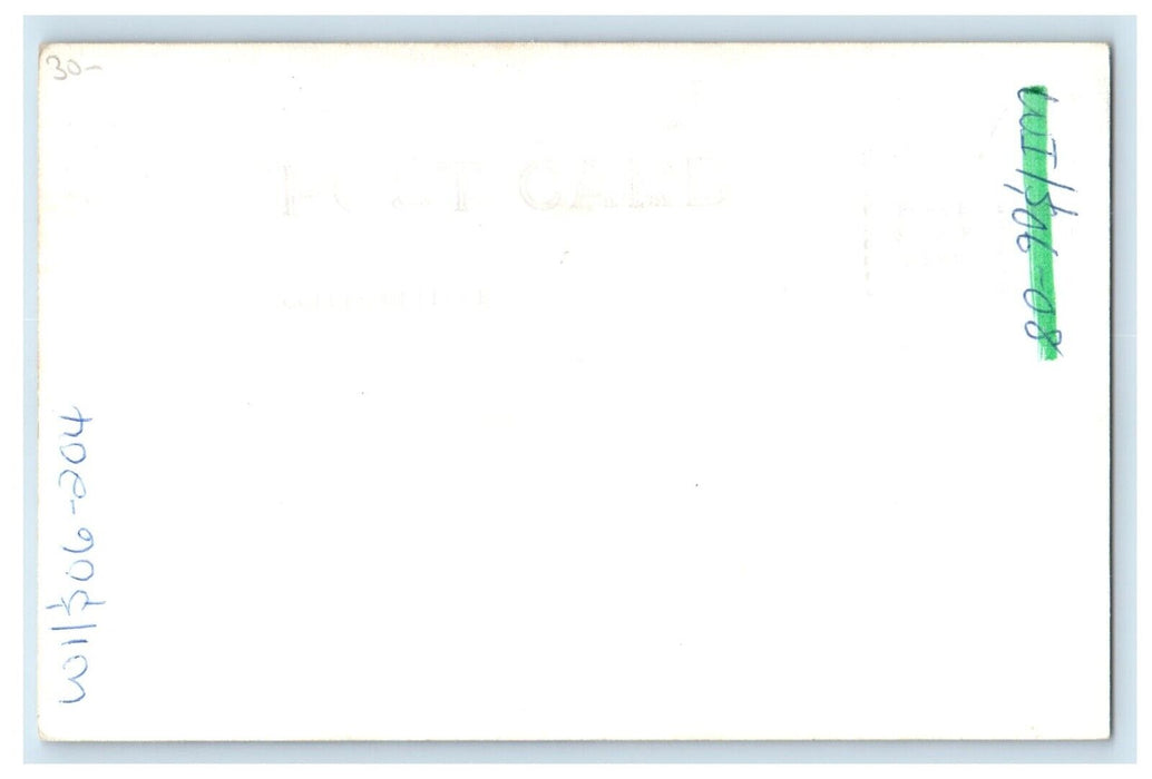 Our Savior Lutheran Church Street View Stanley Wisconsin WI RPPC Photo Postcard