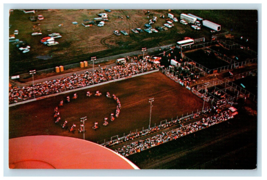 c1960s The Traders Village Flea Market Rodeo Arena Grand Prairie TX Postcard