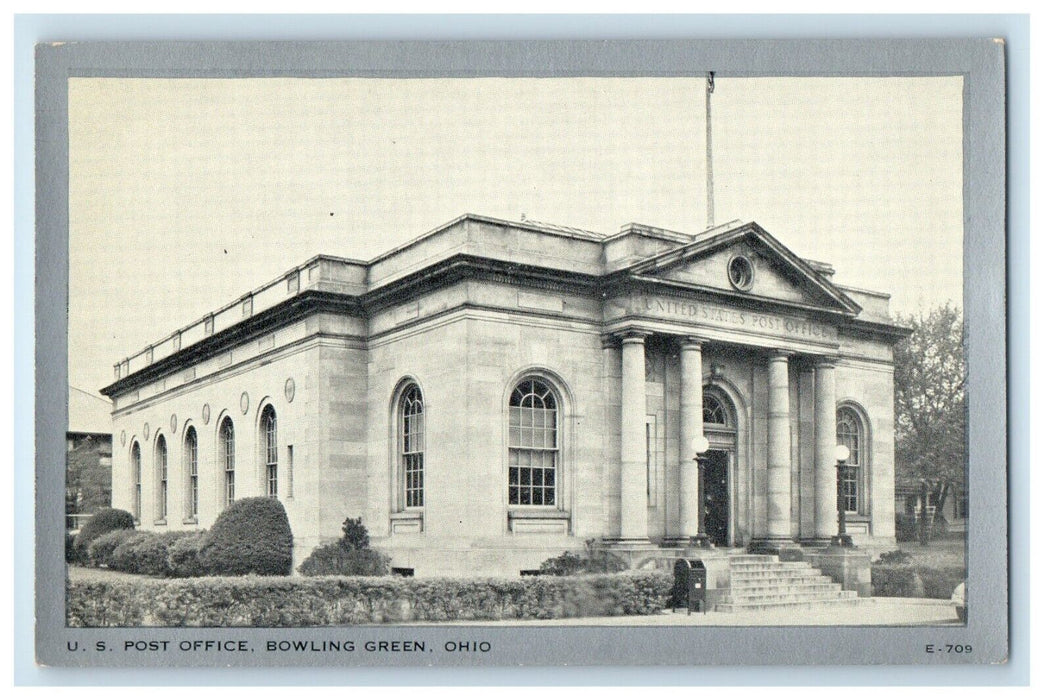 c1930's U.S. Post Office Building Bowling Green Ohio OH Vintage Postcard