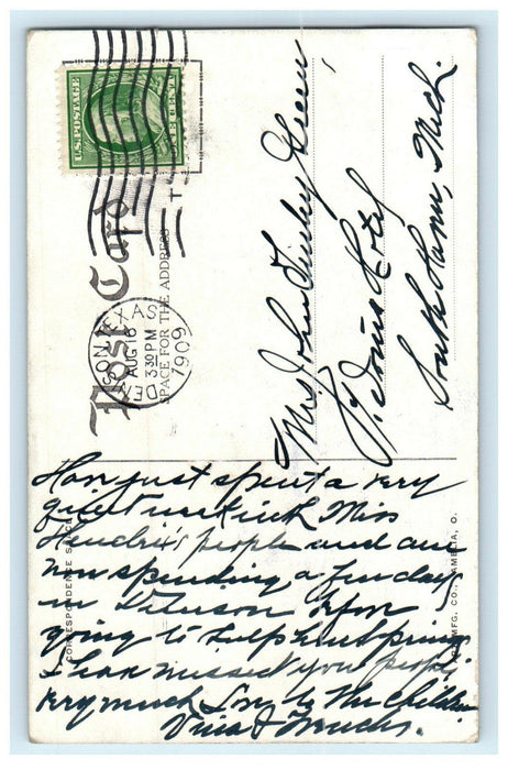 1909 St. Xavier's Academy Denison, Texas TX Posted Antique Postcard