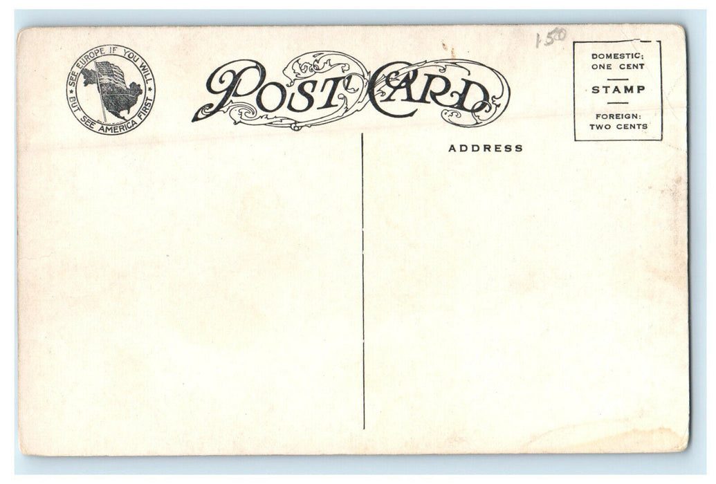 c1910 Train Emerging from Snow Sheds Ogden Route South Pacific Railroad Postcard