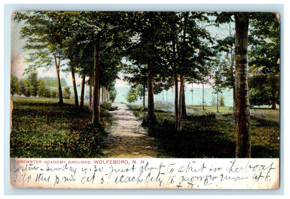 1908 Brewster Academy Grounds, Wolfeboro New Hampshire NH Posted Postcard