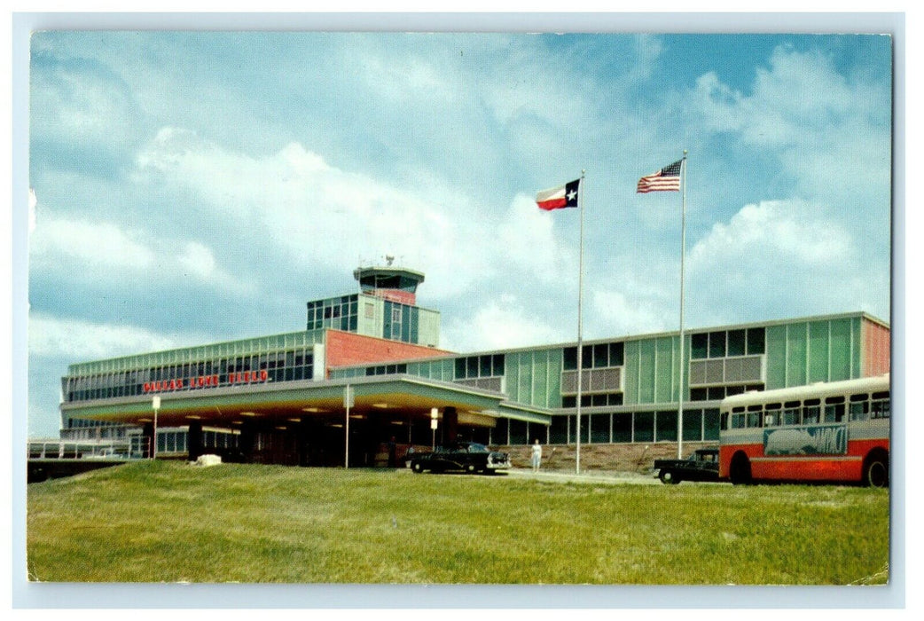 1960 View Of Dallas Love Field International Airport Dallas Texas TX Postcard