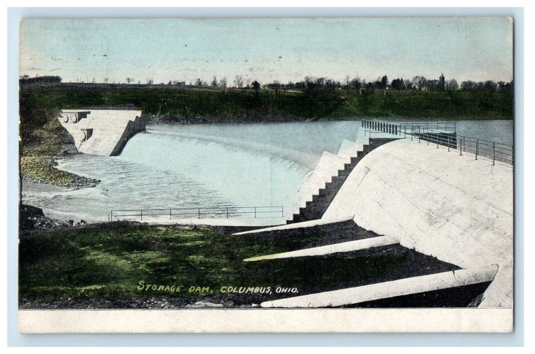 1912 View Of Storage Dam Columbus Ohio OH Posted Antique Postcard