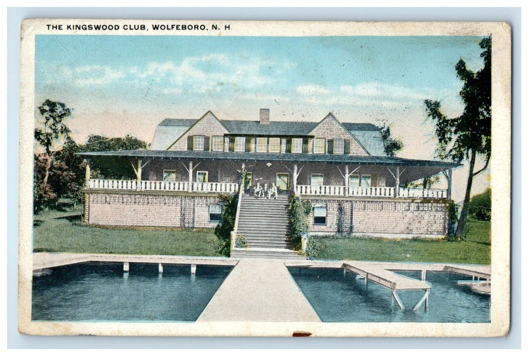 1917 The Kingswood Club Swimming Pool Front Wolfeboro New Hampshire NH Postcard