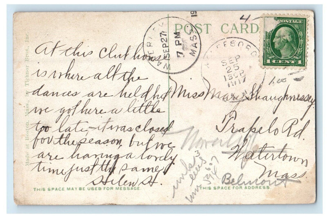 1917 The Kingswood Club Swimming Pool Front Wolfeboro New Hampshire NH Postcard