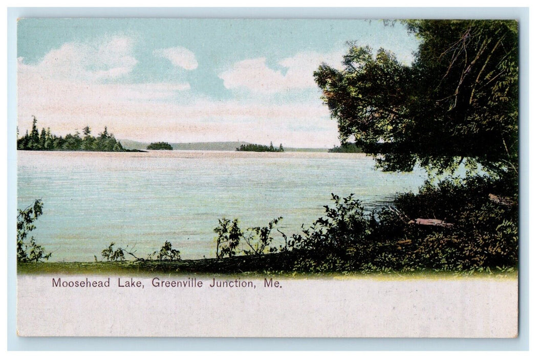 View Of Moosehead Lake Greenville Junction Maine ME Unposted Antique Postcard