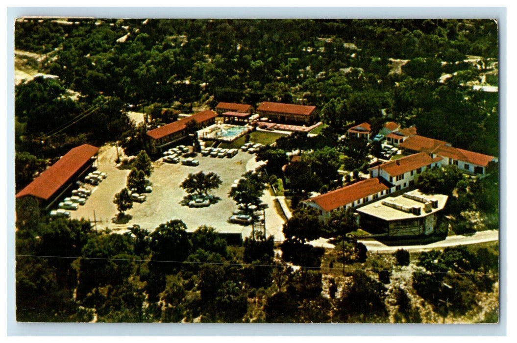 1959 Aerial View Of Villa Camille Cars Hunt Texas TX Posted Vintage Postcard
