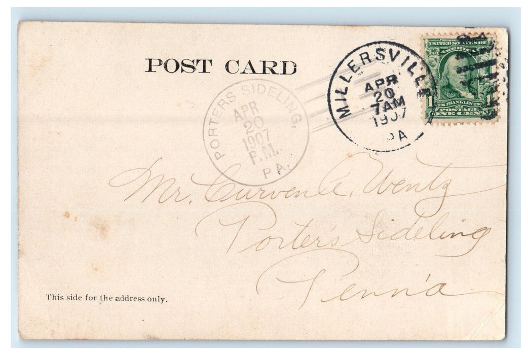 1907 The Lake And Campus Millersville State Normal School PA Antique Postcard