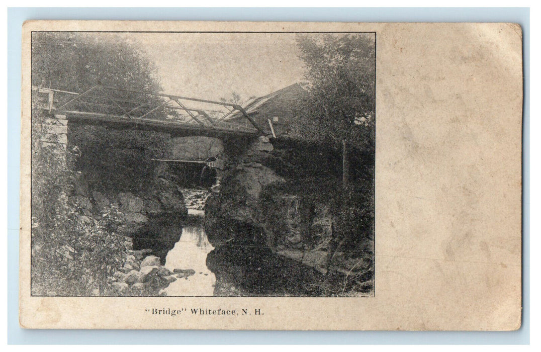 c1905 Bridge, Whiteface New Hampshire NH Posted Antique Postcard