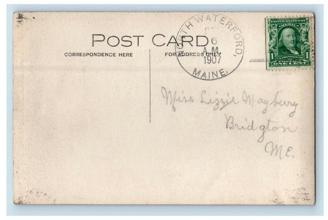 1907 East Stoneham Maine ME North Waterford Bridgeton RPPC Photo Postcard