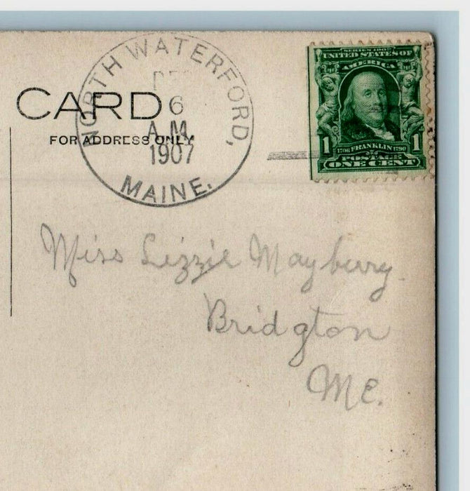 1907 East Stoneham Maine ME North Waterford Bridgeton RPPC Photo Postcard