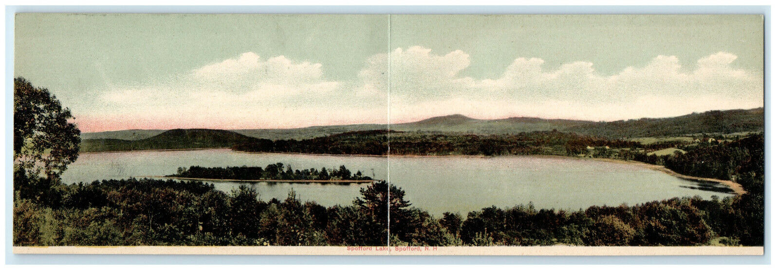 c1905s Panoramic of Spofford Lake, Spofford New Hampshire NH Unposted Postcard
