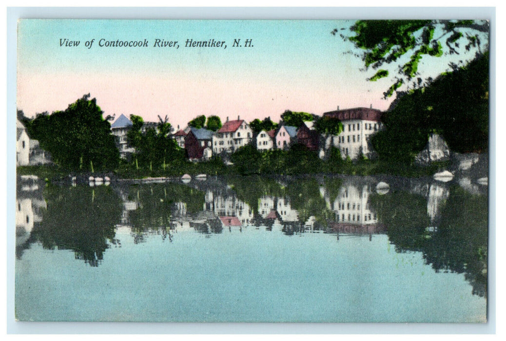1908 View of Contoocook River, Henniker New Hampshire NH Antique Postcard