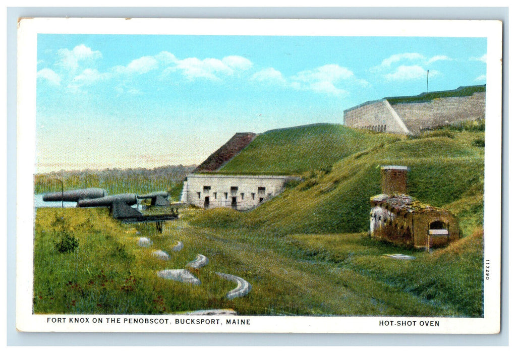 c1920s Fort Knox on the Penobscot Bucksport Maine ME Unposted Postcard