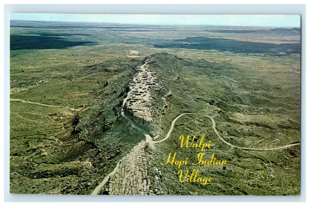 c1950's Aerial View Of Hopi Village Of Walpi At First Mesa Arizona AZ Postcard