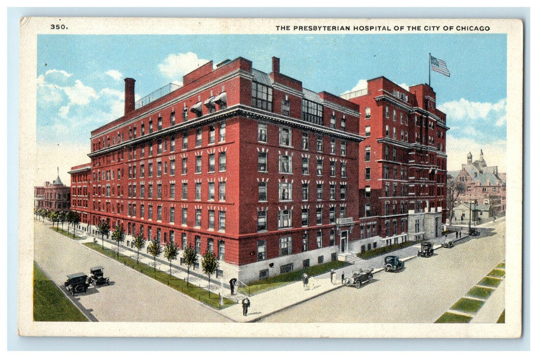 c1920 The Presbyterian Hospital of the City Chicago Illinois IL Postcard