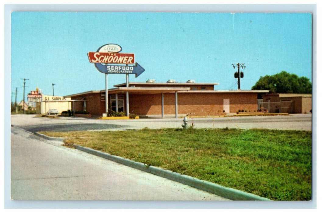 c1960s The Schooner Restaurant Nederland Texas TX Unposted Vintage Postcard