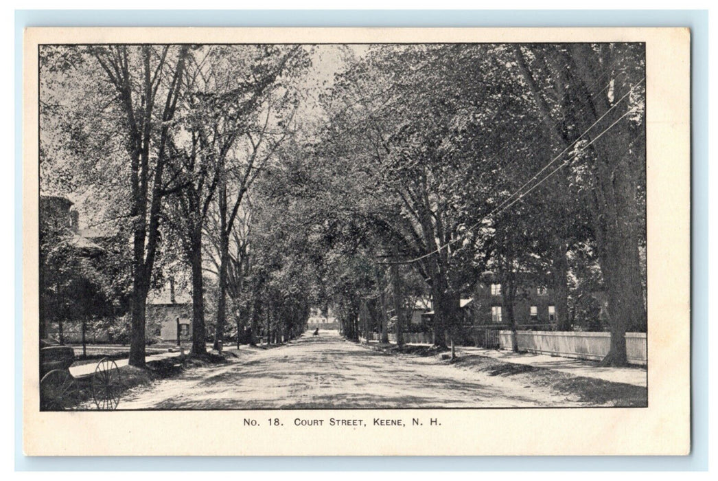 c1900 Court Street Keene New Hampshire NH Unposted Antique Postcard
