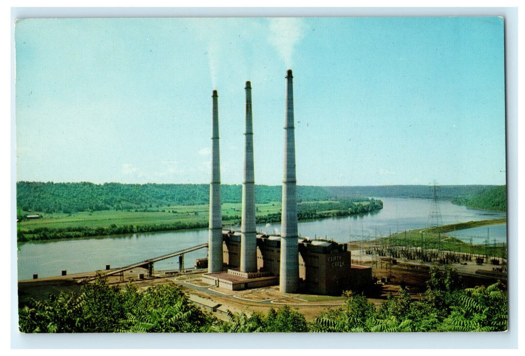 c1960's Clifty Creek Plant Madison Indiana IN Unposted Vintage Postcard