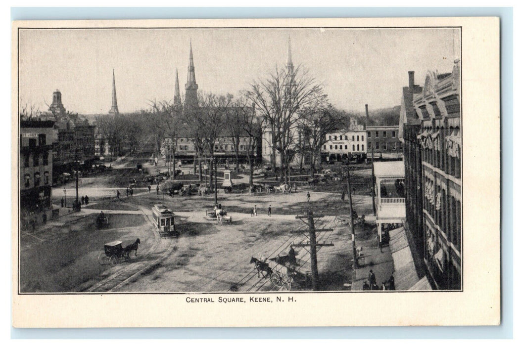 c1900 Central Square Keene New Hampshire NH Unposted Antique Postcard