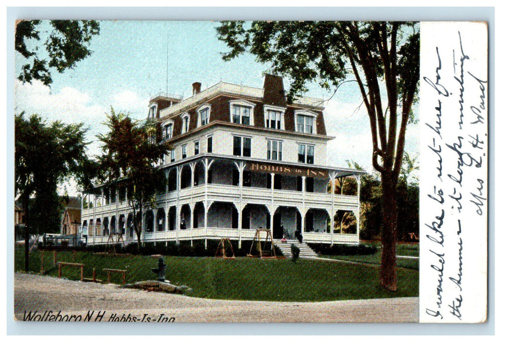 c1905 Hobbs Is In, Wolfeboro New Hampshire NH Unposted Antique Postcard