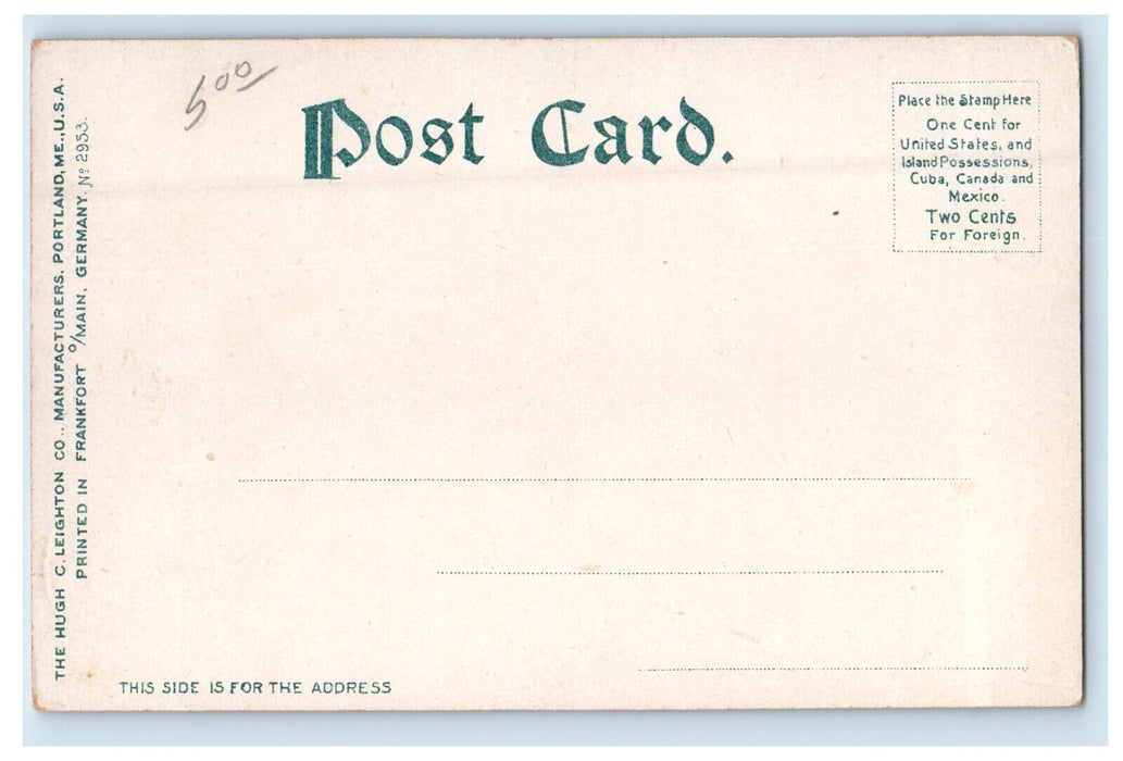 c1905 Hobbs Is In, Wolfeboro New Hampshire NH Unposted Antique Postcard