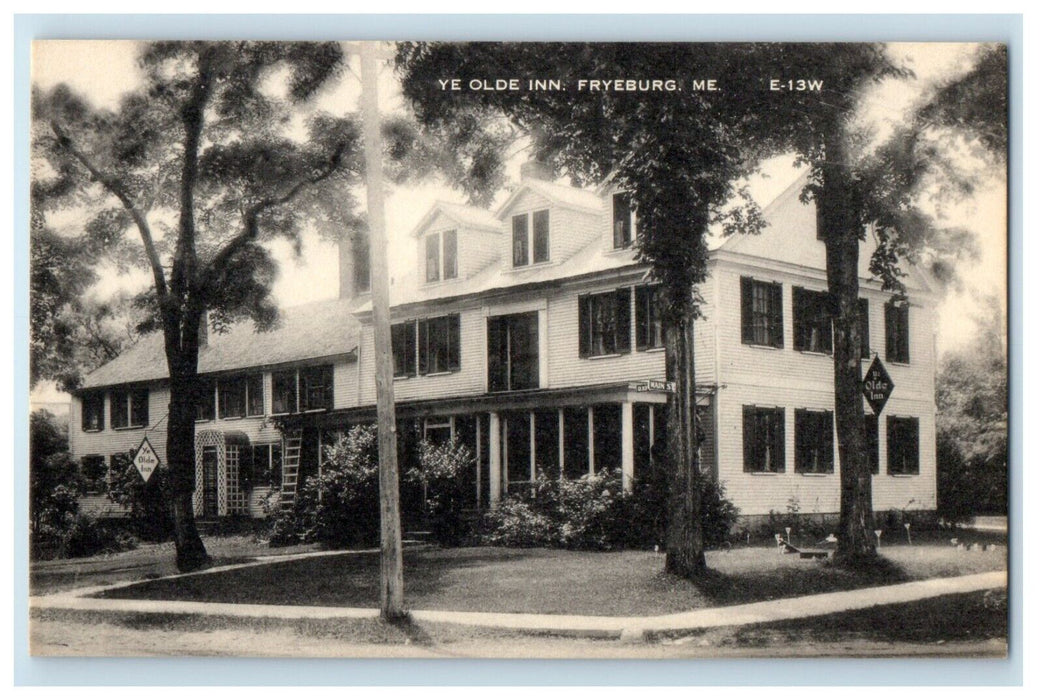 c1940's Ye Old Inn Building Fryeburg Maine ME Unposted Antique Postcard