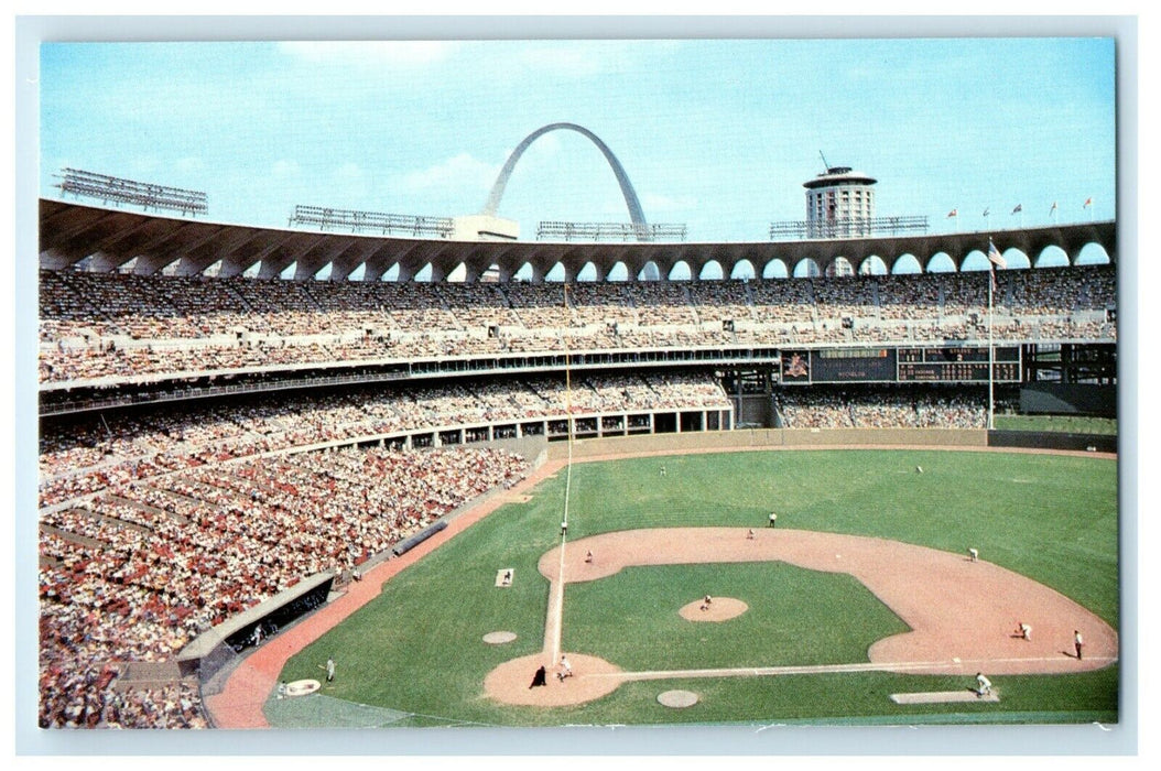 Gateway Arch And Civic Center Busch Memorial Stadium St. Louis Missouri Postcard