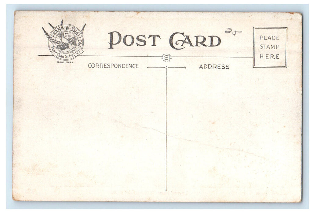 c1910 Lover's Lane, Wilmot Flat New Hampshire NH Antique Unposted Postcard