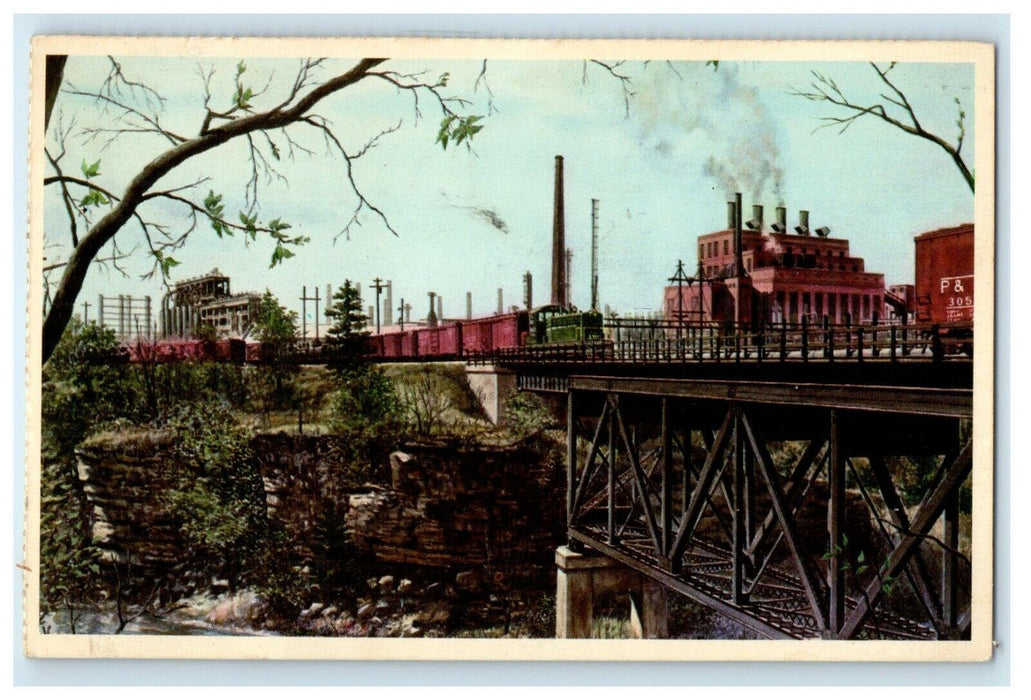 1966 Pittsburgh & Lake Erie Railroad Company Ohio River Pennsylvania PA Postcard